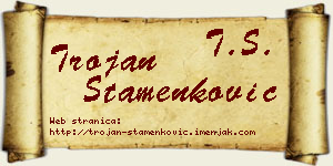 Trojan Stamenković vizit kartica